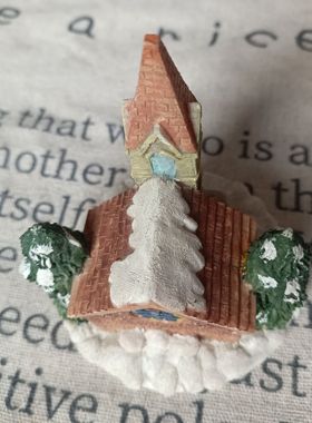 外贸出口微景观造景装饰配件树脂小房屋摆件别墅复古瓦片围栏房子