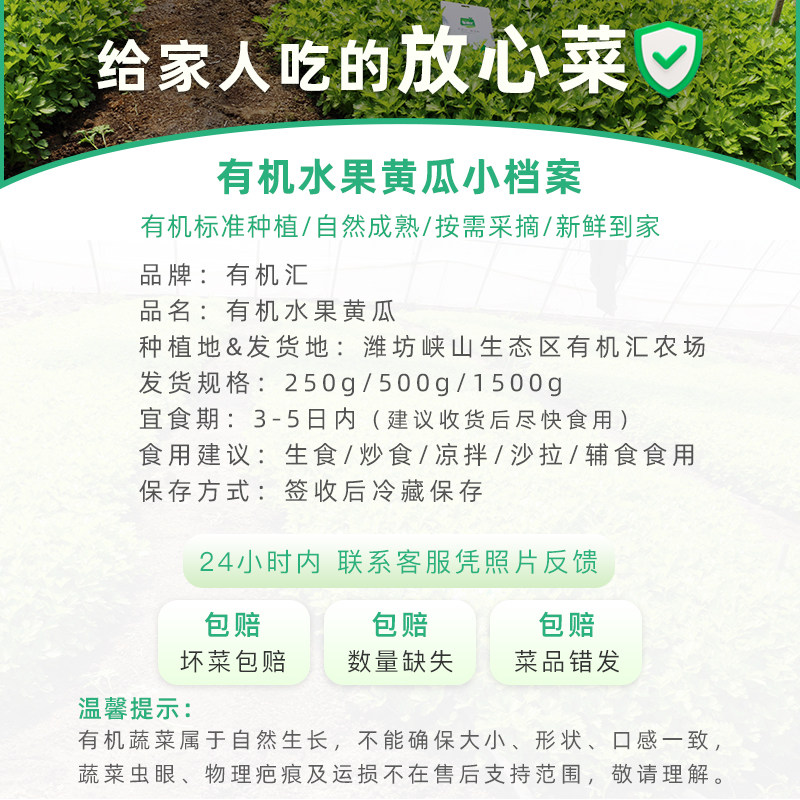 有机汇有机水果黄瓜 新鲜蔬菜健身配送生吃小黄瓜无刺沙拉有机菜,淘宝优惠券,粉丝福利购,淘宝优惠卷