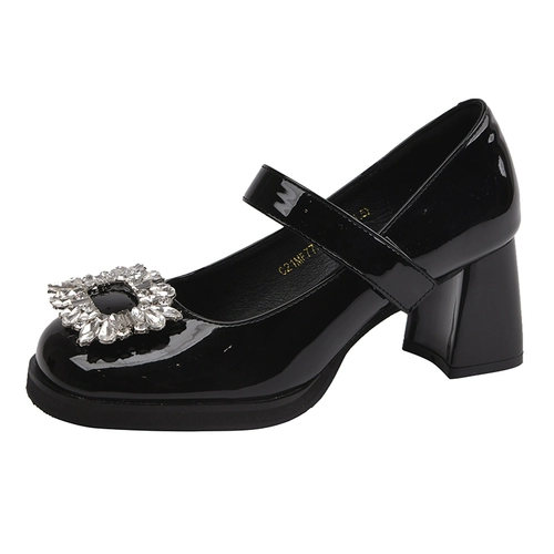 Туфли для кожаной обуви со стразами, высокая обувь, 2022 года, тренд сезона