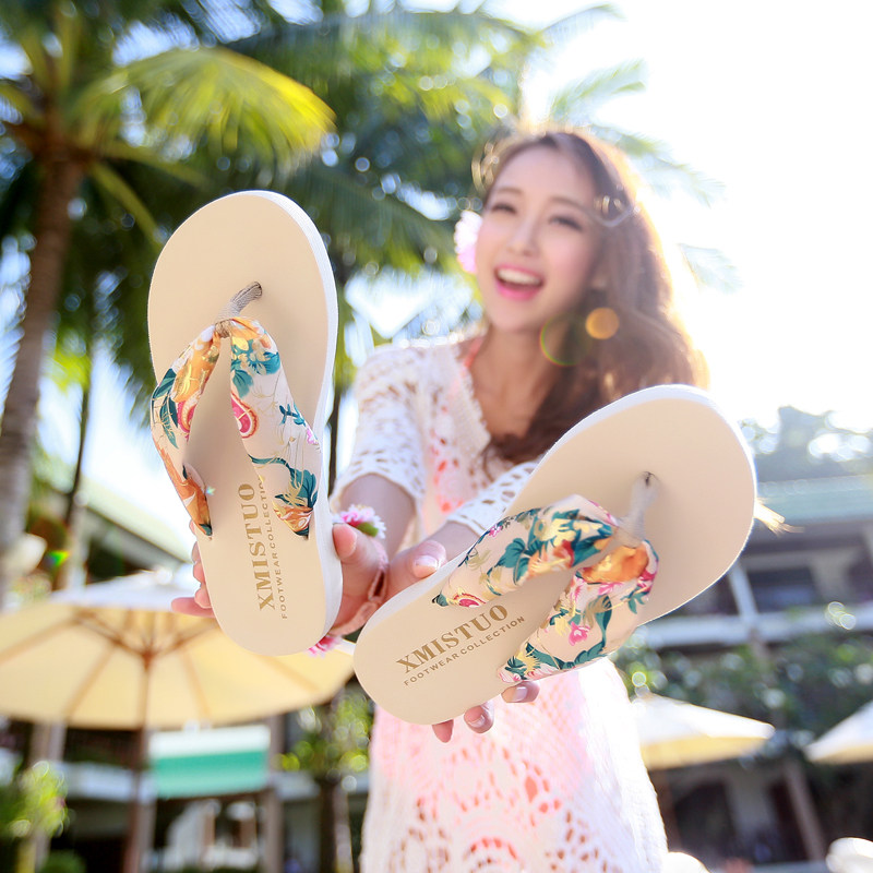 巴厘岛拖鞋女夏时尚外穿波西米亚人字拖中跟厚底防滑夹脚沙滩凉拖,淘宝优惠券,粉丝福利购,淘宝优惠卷