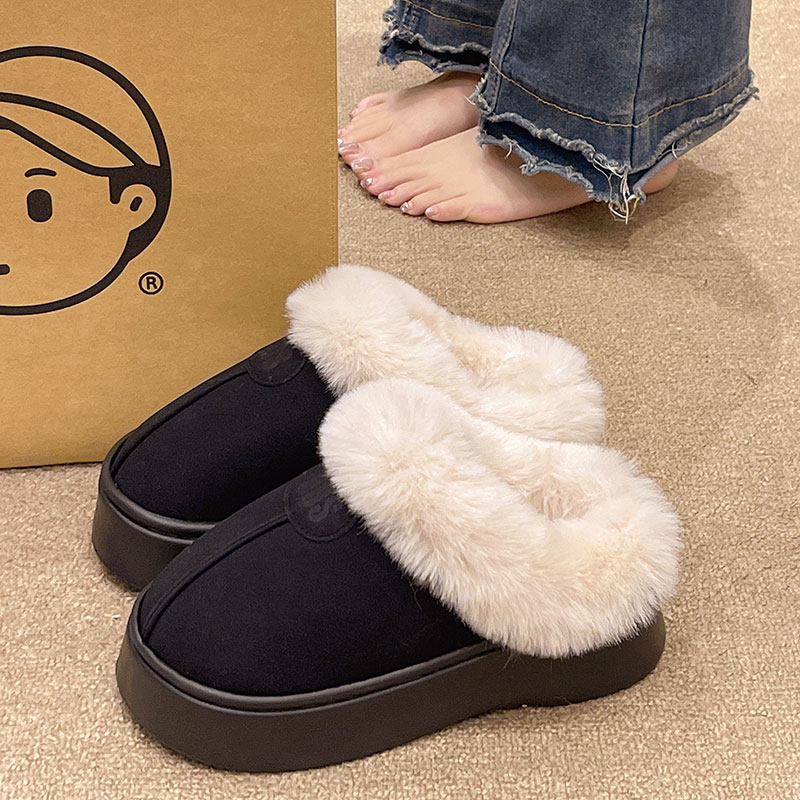 包头棉拖鞋女冬季外穿简约时尚加绒加厚保暖家居室内防滑厚底拖鞋,淘宝优惠券,粉丝福利购,淘宝优惠卷