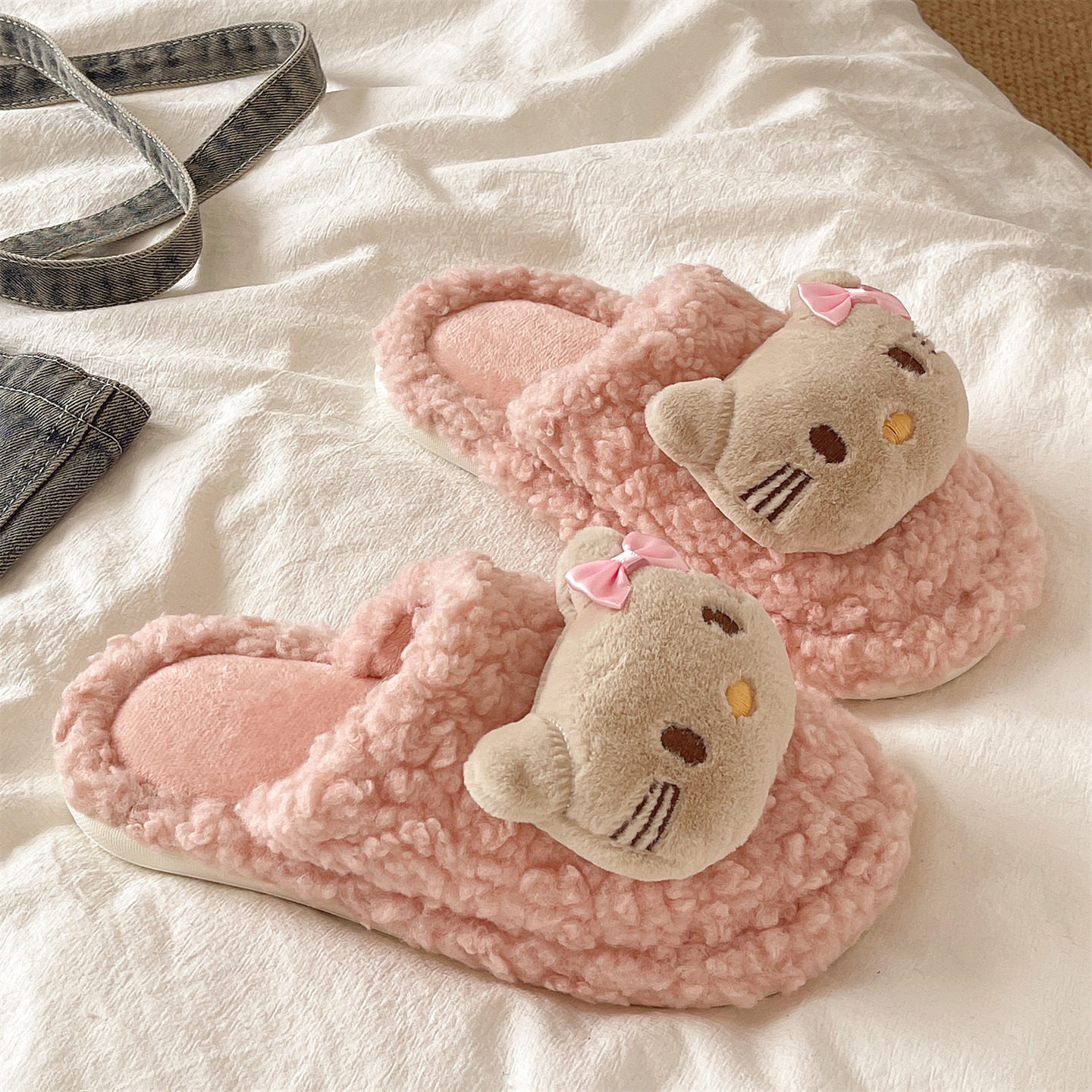 2025新款棉拖鞋女冬季外穿卡通可爱猫咪室内居家保暖防滑包头拖鞋,淘宝优惠券,粉丝福利购,淘宝优惠卷