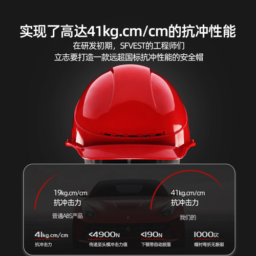 SFvest 安全帽男领导ABS国标安全盔国家电网电工电力施工工地头盔 - 图0
