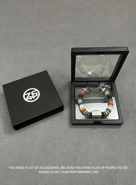 不掉色彩虹火山石手链男士高级感