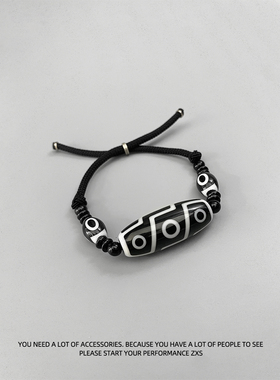 民族风九眼天珠玛瑙串珠手链男潮