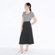 GCRUES black a-line long skirt for women in summer skirt