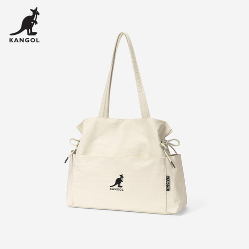 KANGOL抽绳子母托特包女大学生简约百搭大容量通勤包单肩手提包包 - 图1