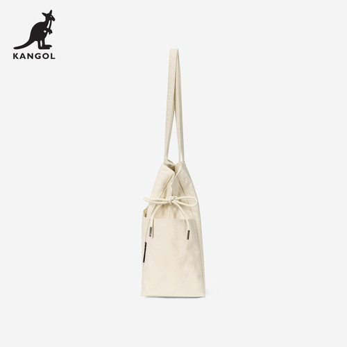 KANGOL抽绳子母托特包女大学生简约百搭大容量通勤包单肩手提包包 - 图0