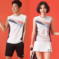 Sleeveless Badminton Suit Men And Women Vest Blouses Top Speed Dry Breathable Ping Pong Tennis Suit Volleyball Custom Printed Character Summer Machete