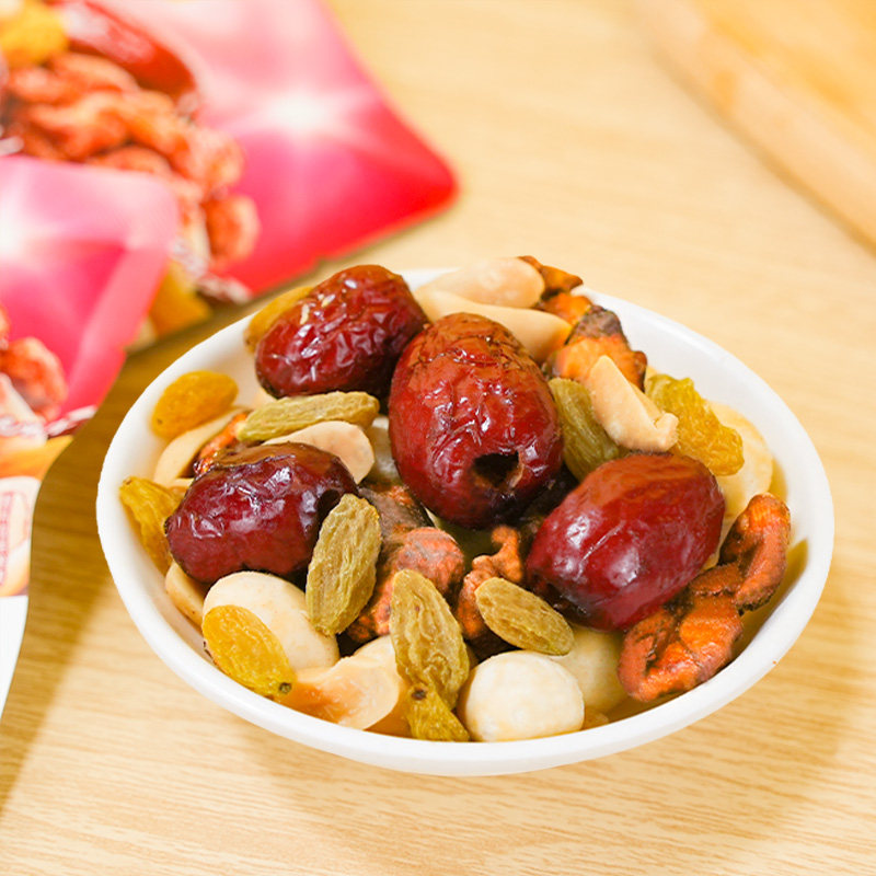 甘源缤纷枣仁核桃混合坚果综合果仁小包装豆果水果干零食小吃年货