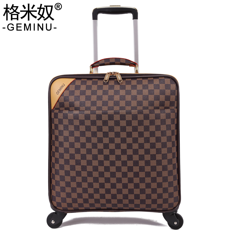 格米奴旗舰店万向轮航空箱包小型空姐拉杆箱女16寸轻便小拖箱男18旅行行李箱子0