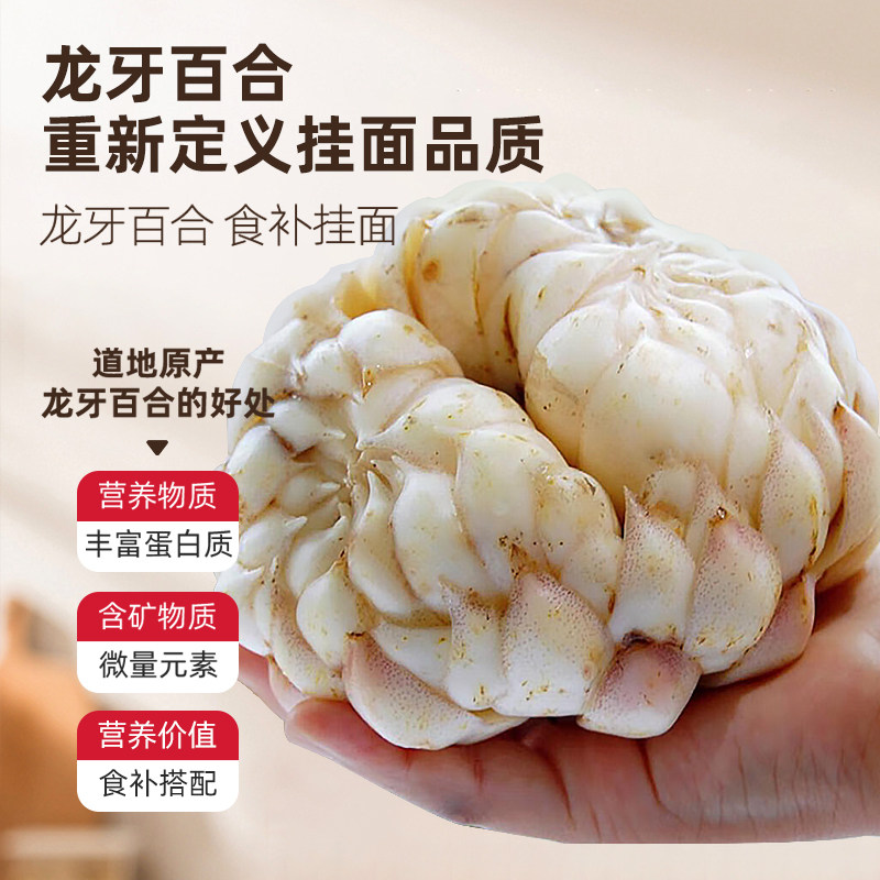 隆回龙牙百合面传统手工细面劲道爽滑营养儿童面条400g/筒