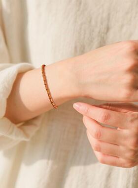 桃木竹节手串葫芦梅花朱砂手链男女款文玩本命年平安好运节节高升