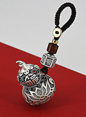 花丝葫芦钥匙扣高档汽车挂饰男女复古个性创意手工钥匙圈配饰礼物