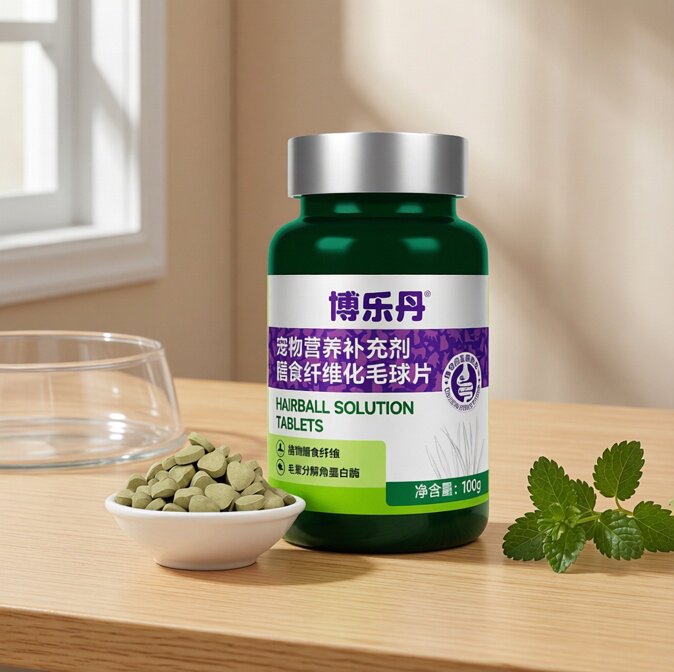 博乐丹化毛球片猫草片化毛膏益生菌肠胃吐化毛球猫专用维生素猫草