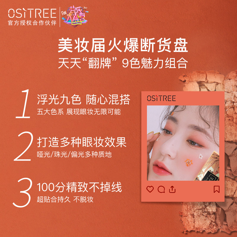 柳丝木防水不晕染豆沙哑光眼影盘 柳丝木眼影