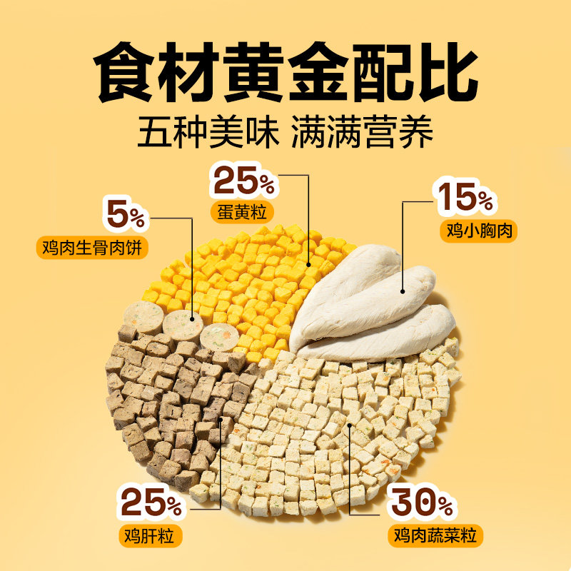 网易严选五拼冻干猫零食鸡胸肉鸡肉粒桶猫咪冻干营养增肥幼猫天成
