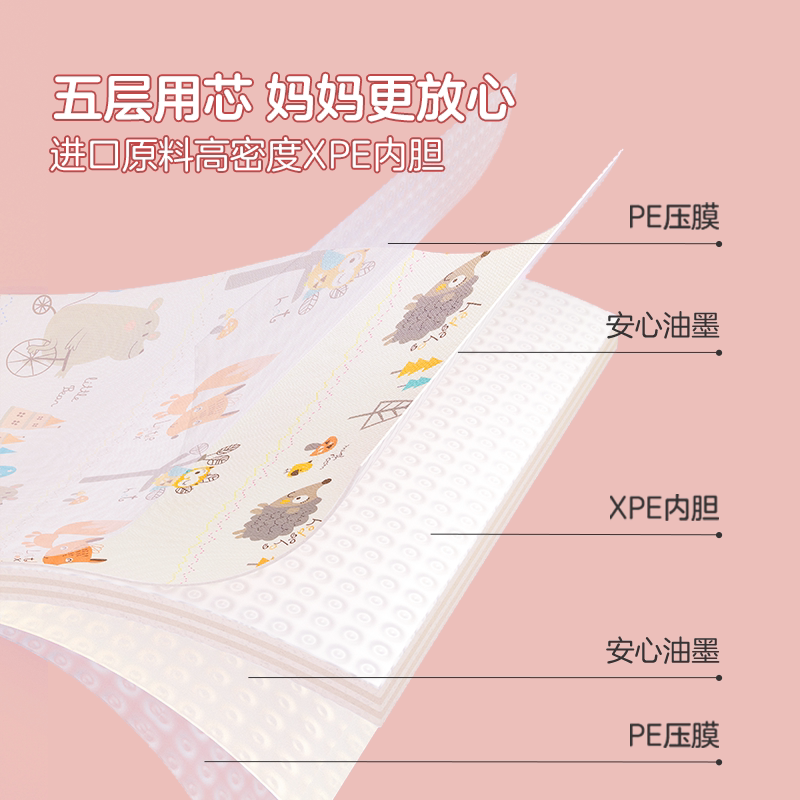 网易严选xpe加厚2cm客厅家用地垫 网易严选爬行垫