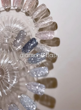 现货~日本enoi爆闪碎钻胶Diamond Flash美甲闪钻胶爆闪胶甲油胶