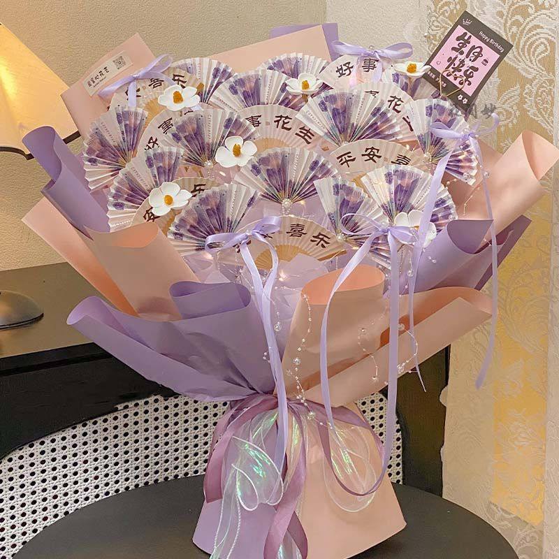 纪念日创意diy蝴蝶仿真花有钱花玫瑰自制材料包花艺生日礼物女友 - 图1