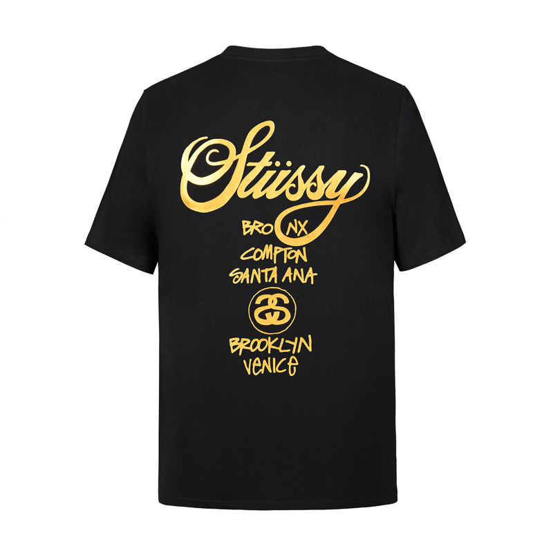 stussy短袖男2020新款夏季烫金t恤 stussy卖卖联盟T恤