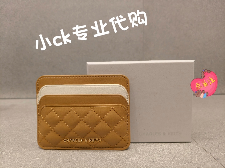 CHARLES&KEITH 春季女包CK6-50680926六卡位多色菱格迷你卡包钱包