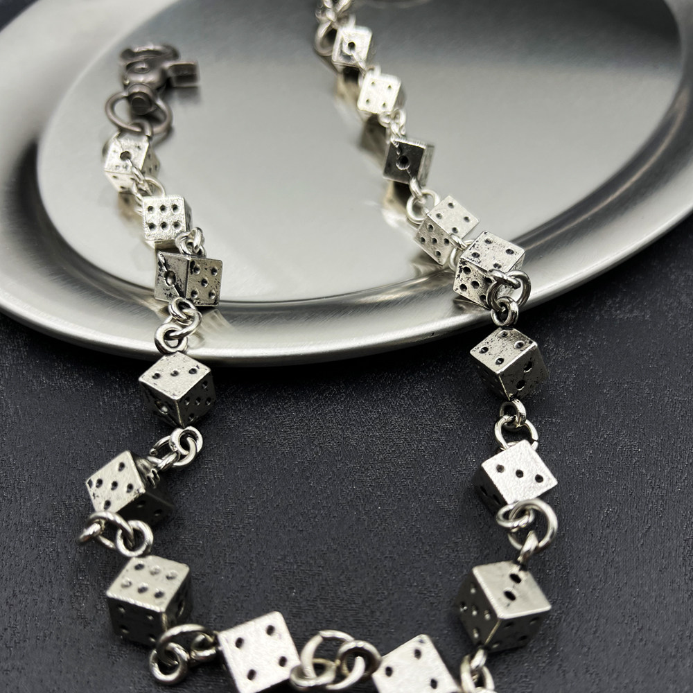 美式复古金刚杵骰子裤链配饰男女潮流牛仔裤链条挂饰cleanfit小众