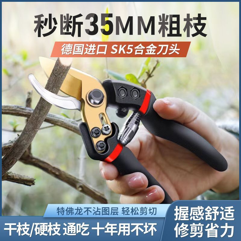 德国品质进口sk5强力园艺剪高碳钢省力修剪枝果树粗枝树枝专用剪 - 图0