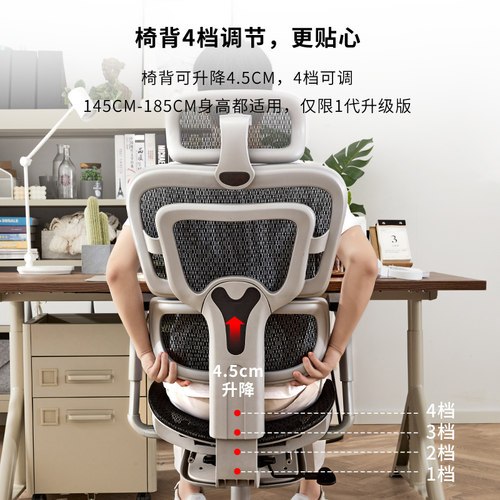 八九间人体工学椅电脑椅家用护腰舒适久坐可躺电竞椅升降办公椅子 - 图1