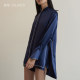 Silon Spring and Summer Stand Collar Shirt Home Clothes Silk Pajamas