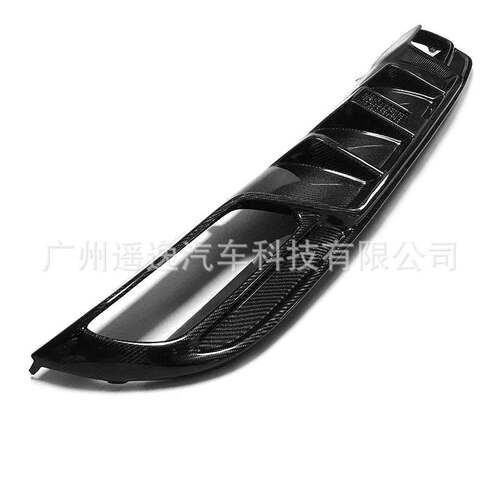 适用奔驰新C级W205改装碳纤维FD款带领航灯后唇扰流板后下巴后铲 - 图3