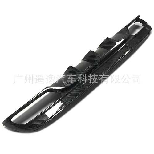 适用奔驰新C级W205改装碳纤维FD款带领航灯后唇扰流板后下巴后铲 - 图1