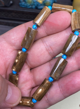 天然保真金珊瑚桶珠手串手把件