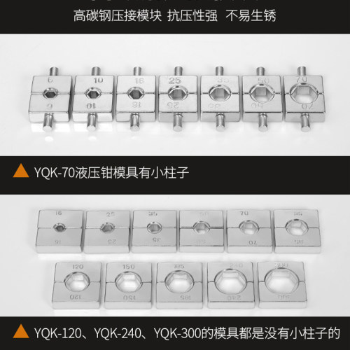 玉环手动液压压线钳整体式液压钳YQK-70/120/240/300铜铝鼻压线钳 - 图2