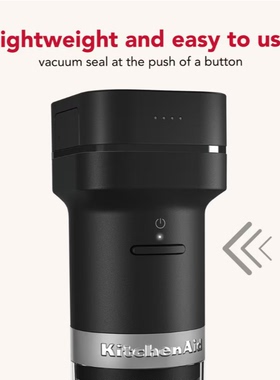 美国代购KitchenAid Go Handheld Vacuum Sealer电池手持抽真空机