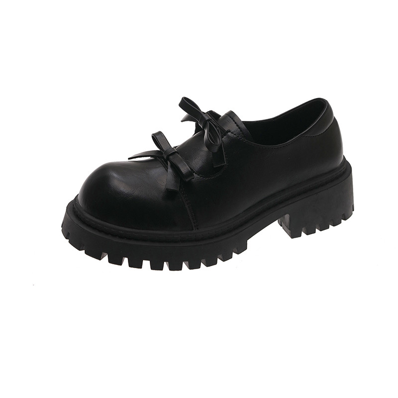 复古厚底增高小皮鞋女春秋百搭圆头深口单鞋2026新款玛丽珍松糕鞋,淘宝优惠券,粉丝福利购,淘宝优惠卷