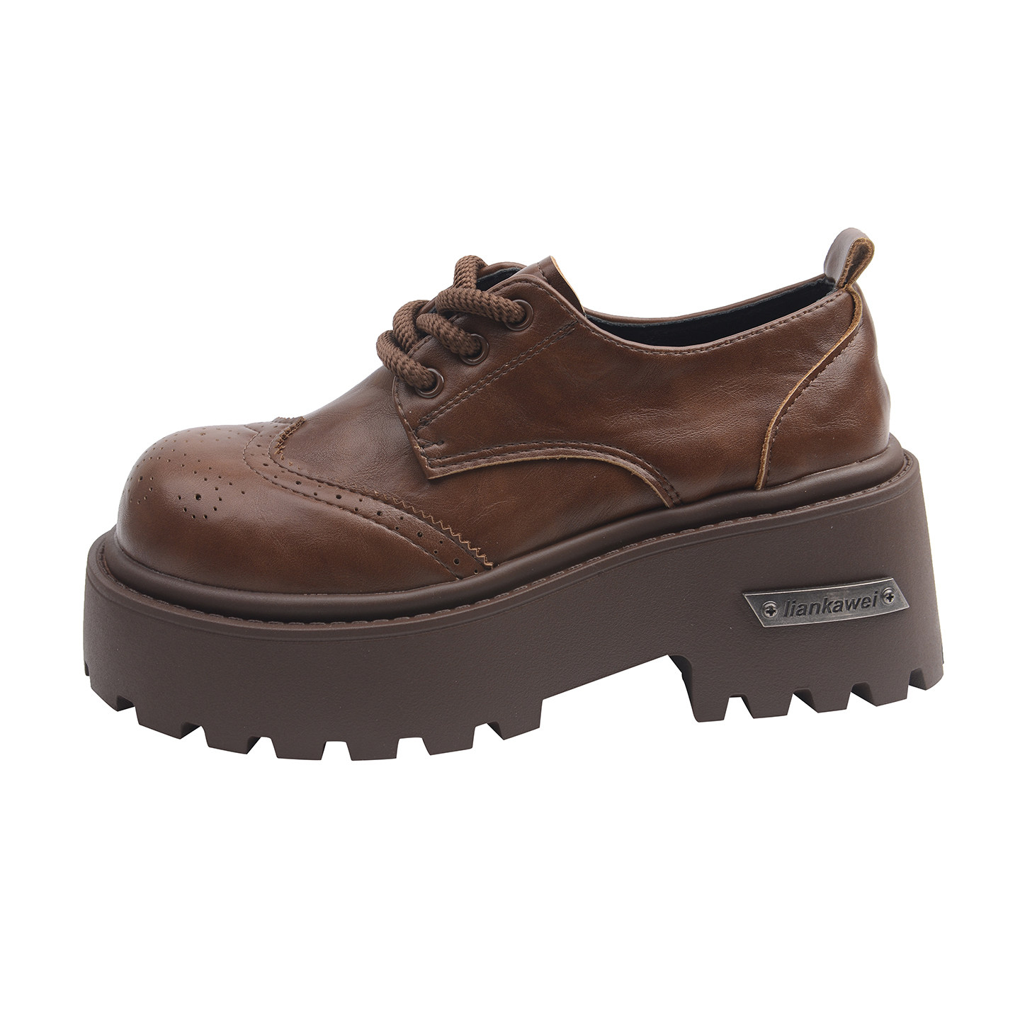 系带英伦厚底小皮鞋女深口单鞋2026新款春秋小众增高玛丽珍乐福鞋,淘宝优惠券,粉丝福利购,淘宝优惠卷