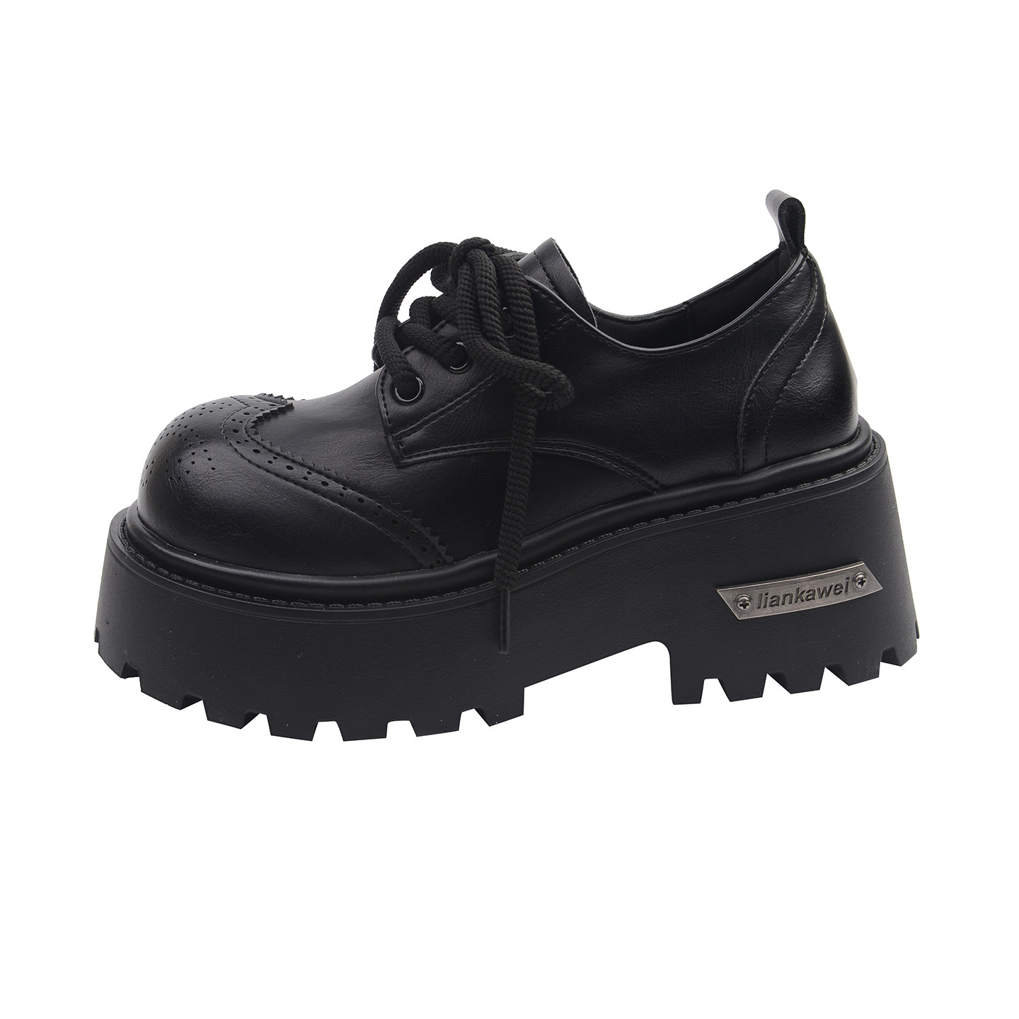 英伦厚底增高系带小皮鞋女春季法式深口单鞋2026新款乐福玛丽珍鞋,淘宝优惠券,粉丝福利购,淘宝优惠卷