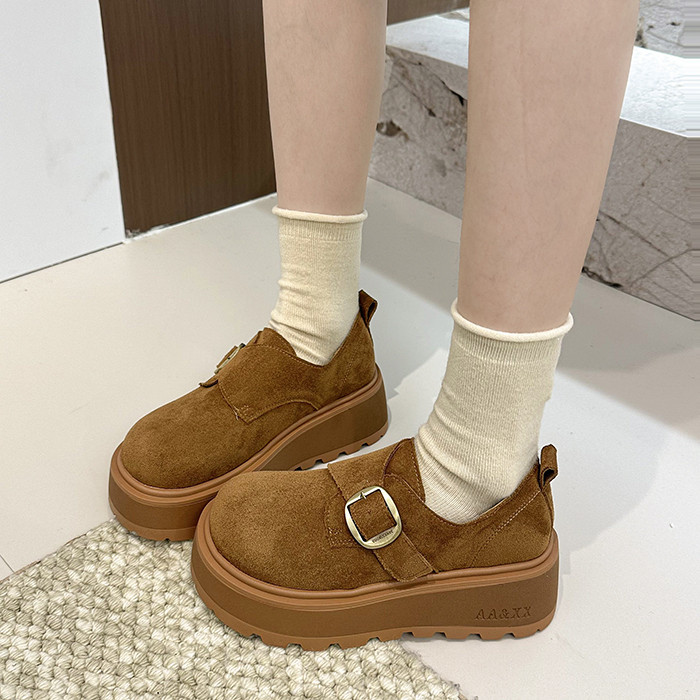 复古法式深口单鞋女春秋复古厚底勃肯鞋2026新款一脚蹬平底豆豆鞋,淘宝优惠券,粉丝福利购,淘宝优惠卷