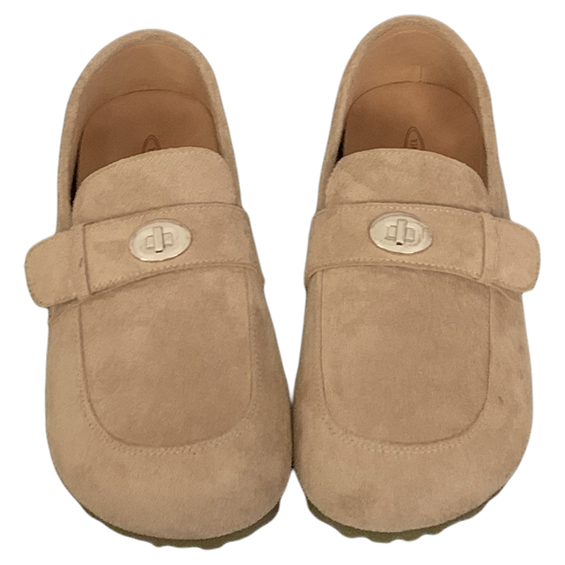 软底豆豆鞋女2026新款春季爆款一脚蹬女鞋百搭绒面乐福鞋平底单鞋,淘宝优惠券,粉丝福利购,淘宝优惠卷