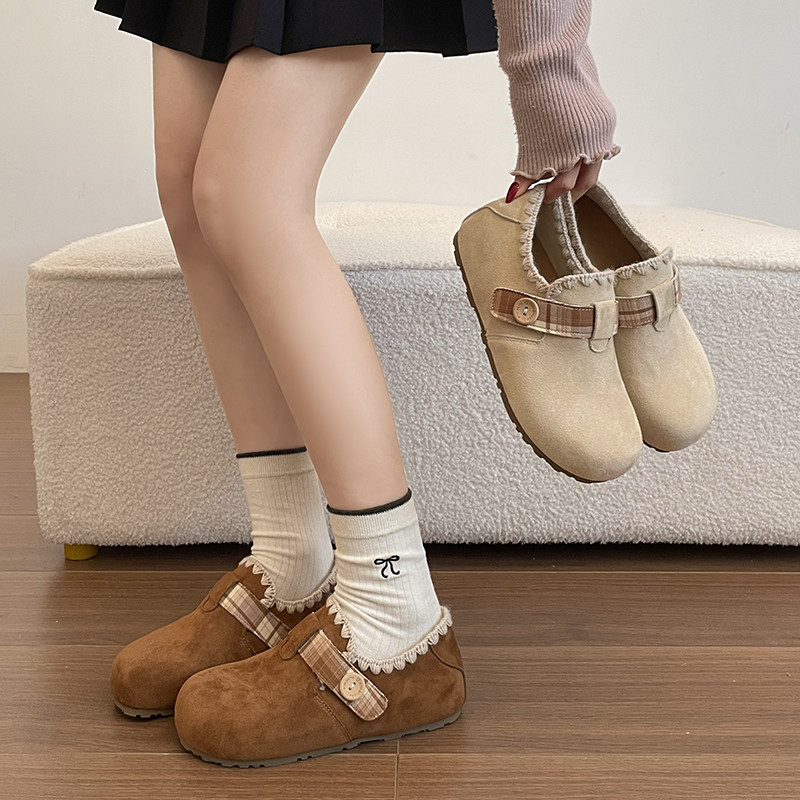 复古厚底全包勃肯鞋女款2026春季新款内增高配裙子一脚蹬博肯单鞋,淘宝优惠券,粉丝福利购,淘宝优惠卷