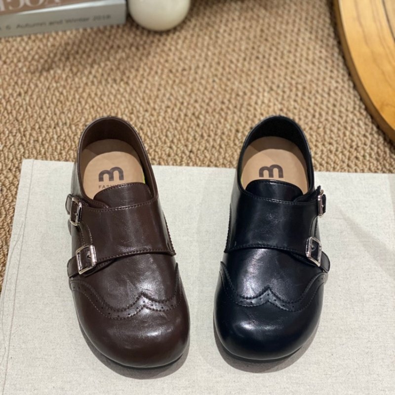 英伦风布洛克玛丽珍鞋女2026春季爆款皮带扣平底单鞋复古勃肯鞋女,淘宝优惠券,粉丝福利购,淘宝优惠卷