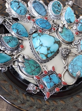 凉玥孤品重磅拉丝纯银尼泊尔手工