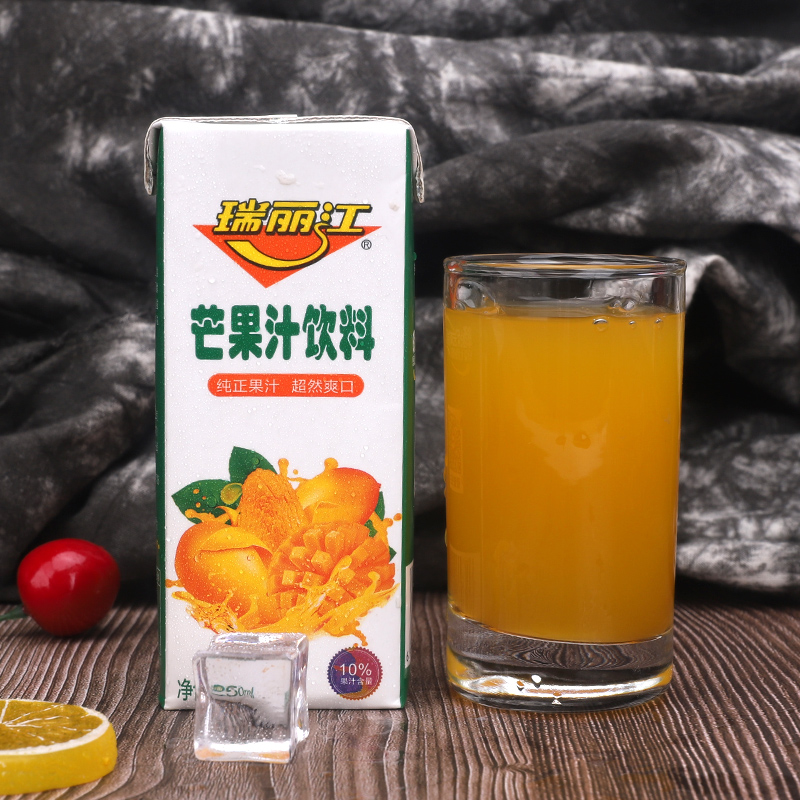 瑞丽江芒果/酸角汁饮料250mlX12盒装云南特产芒果汁果味罐装饮品 - 图0