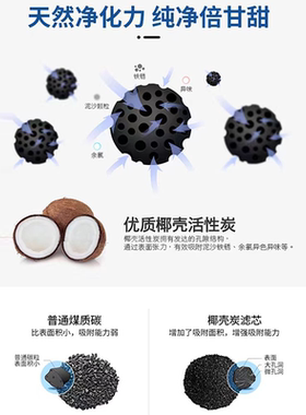 适配沃特德净水器滤芯RO反渗透插入式一体式PP颗粒压缩后置活性炭
