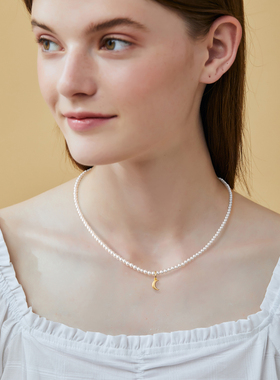 浪漫坠子搭配小米珠项链女生礼物