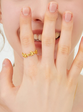 姜饼人戒指小众高级感女生礼物