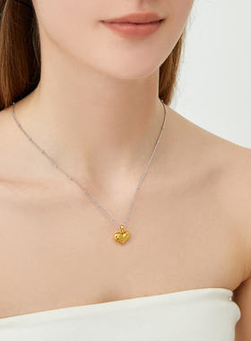 小众设计师金属爱心项链