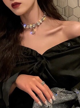 网红性感欧美超闪锁骨链