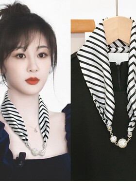 洋气钻石小丝巾春夏秋女优雅